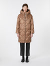 The Cube Down Jacket in Iridescent Water-Repellent Fabric Brown